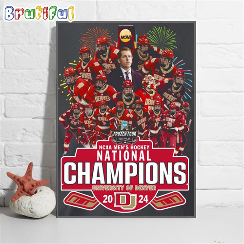 University Of Denver NCAA Men’s Hockey National Champions Frozen Four Wall Art Poster Canvas