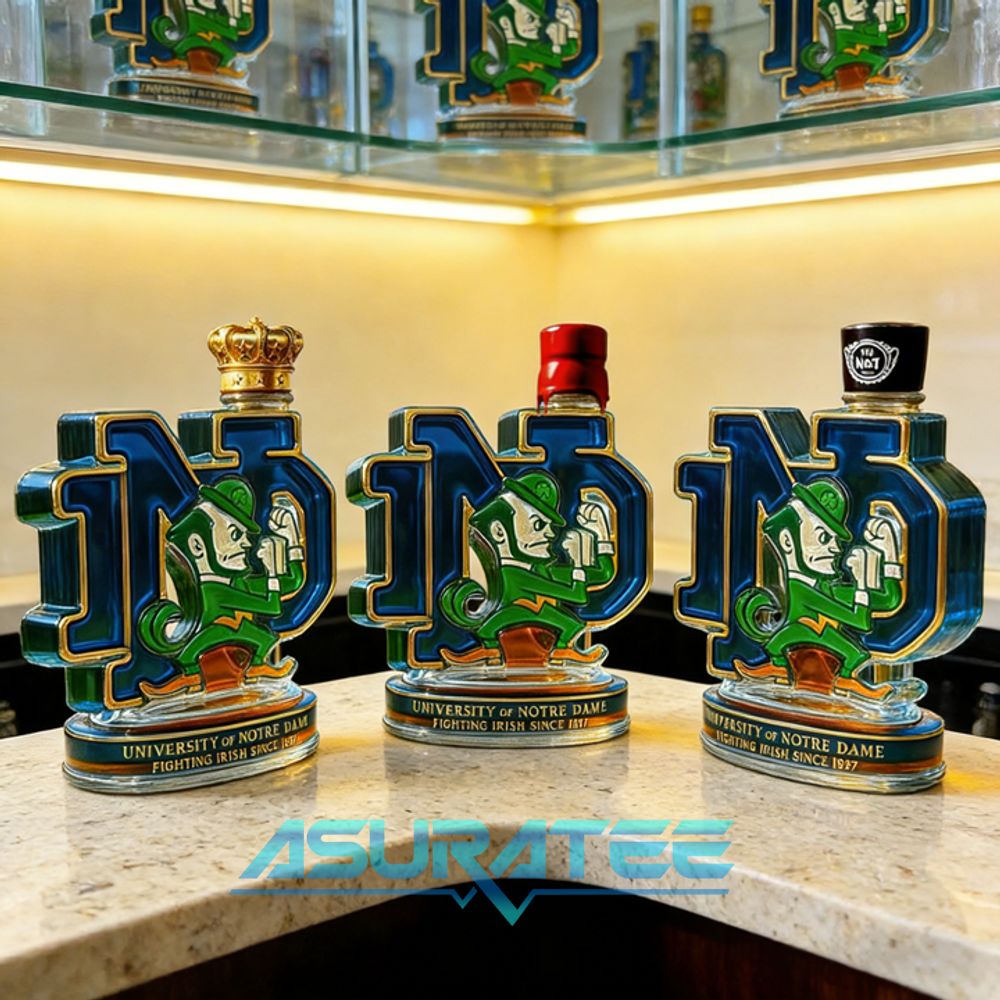 University Of Notre Dame Fighting Irish Whiskey Bottle