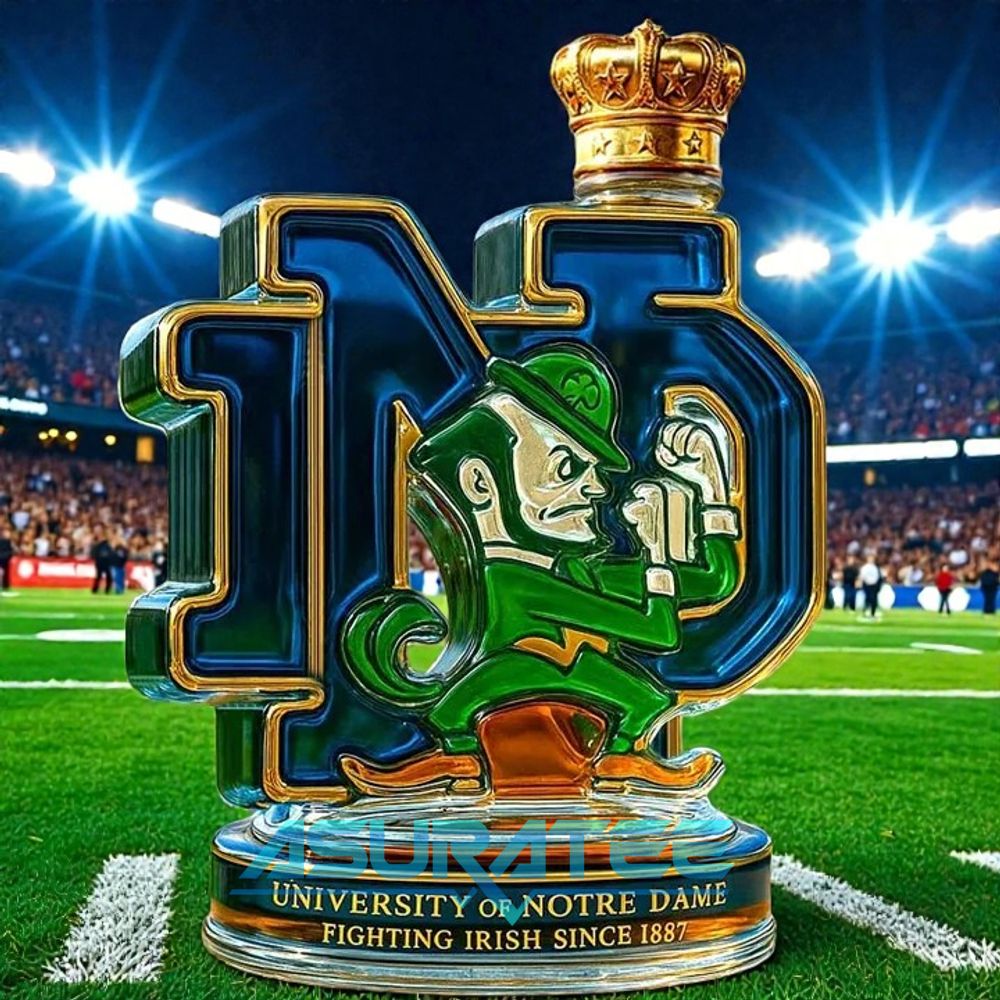 University Of Notre Dame Fighting Irish Whiskey Bottle