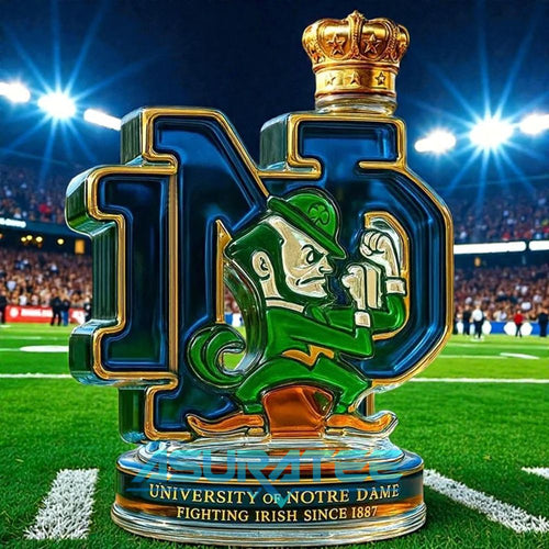 University Of Notre Dame Fighting Irish Whiskey Bottle