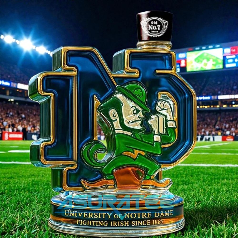 University Of Notre Dame Fighting Irish Whiskey Bottle