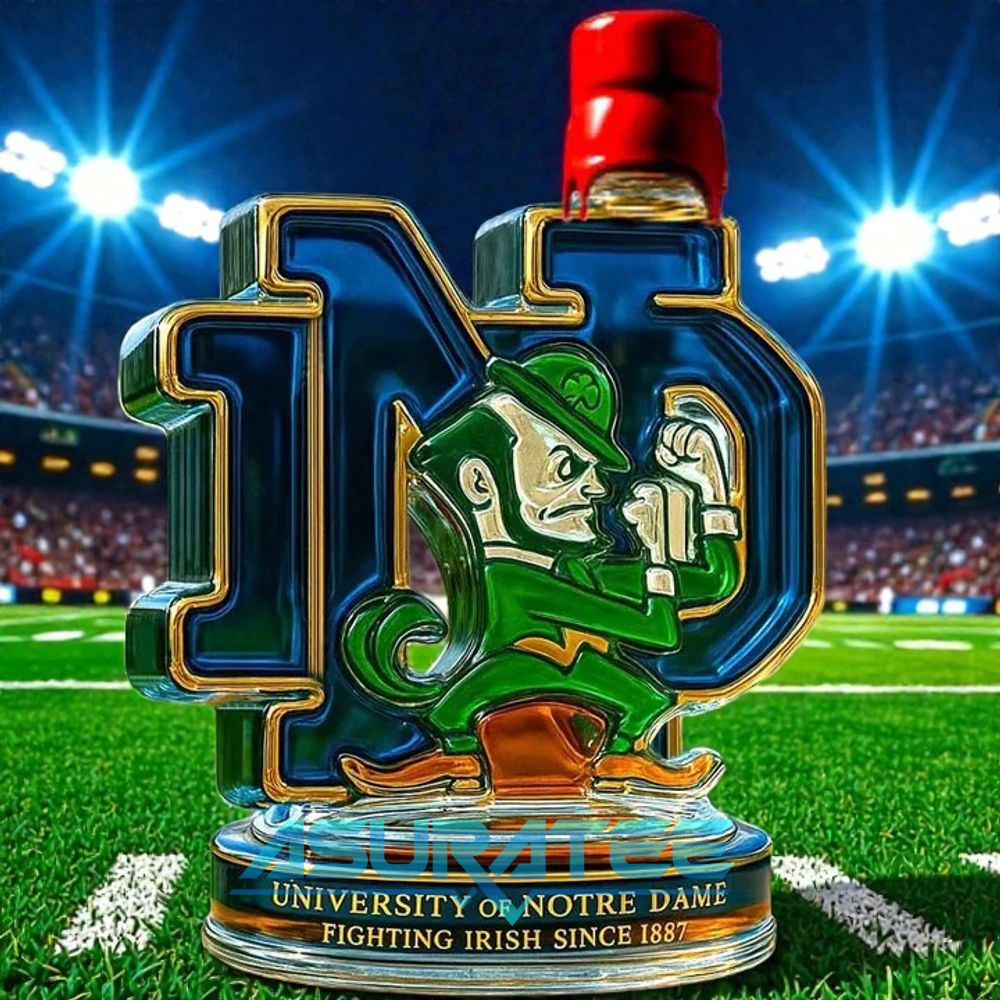 University Of Notre Dame Fighting Irish Whiskey Bottle