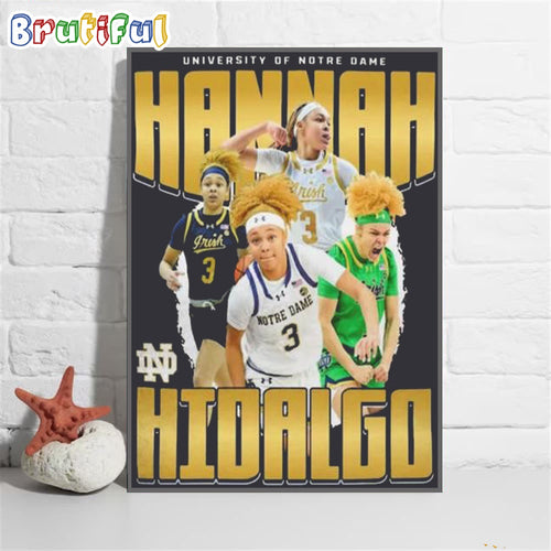 University Of Notre Dame Hannah Hidalgo 2024 Basketball Poster Canvas Art