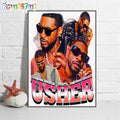 Usher Super Bowl 2024 Halftime Show Poster Canvas, Usher 2024 Halftime Show Canvas, Super Bowl 2024 Poster Canvas