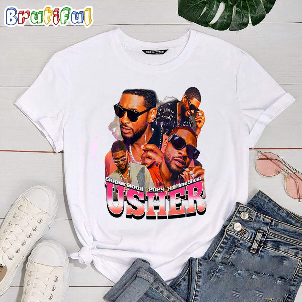 Usher Super Bowl 2024 Halftime Show T-Shirt, Usher 2024 Halftime Show Shirt, Super Bowl 2024 T Shirt