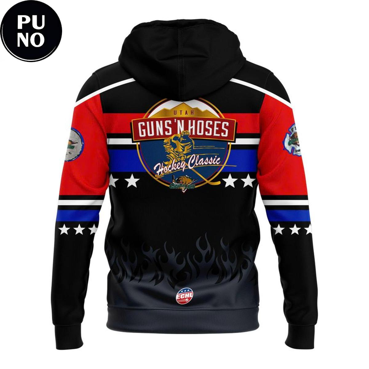 Utah Grizzlies 2026 Guns & Hoses Hockey Classic Hoodie
