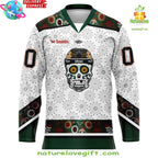 Utah Grizzlies 2026 Dia de los Muertos White Hockey Jersey