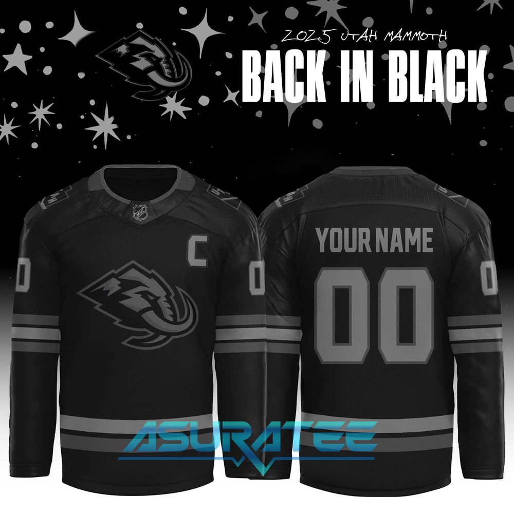 Utah Mammoth Back In Black Limited Edition Hockey Jersey