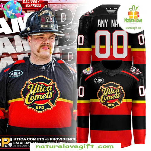 Utica Comets 2026 Hockey Jersey Fire Department Edition