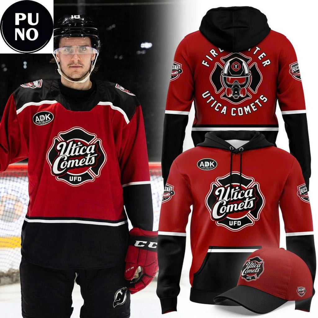 Utica Comets Firefighters and EMTs Appreciation Night 2026 Hoodie