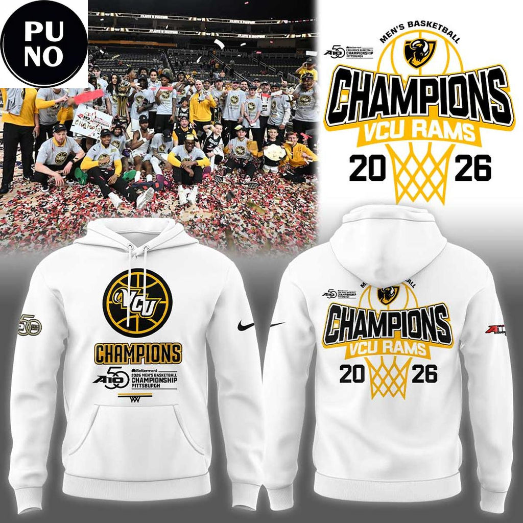 VCU Rams 2026 Atlantic 10 Men’s Basketball Tournament Champions Hoodie T-Shirt