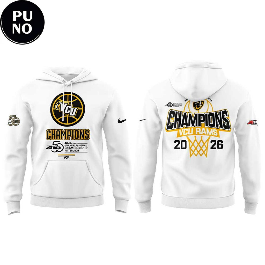 VCU Rams 2026 Atlantic 10 Men’s Basketball Tournament Champions Hoodie T-Shirt