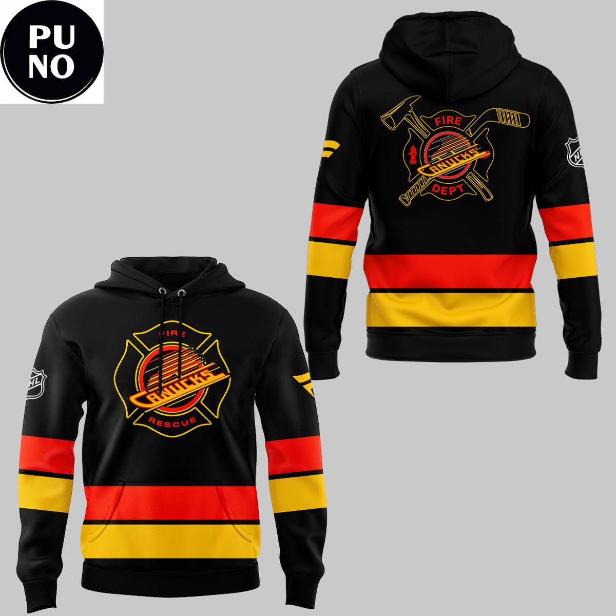 Vancouver Canucks Firefighter Night 2026 Hoodie Shirt