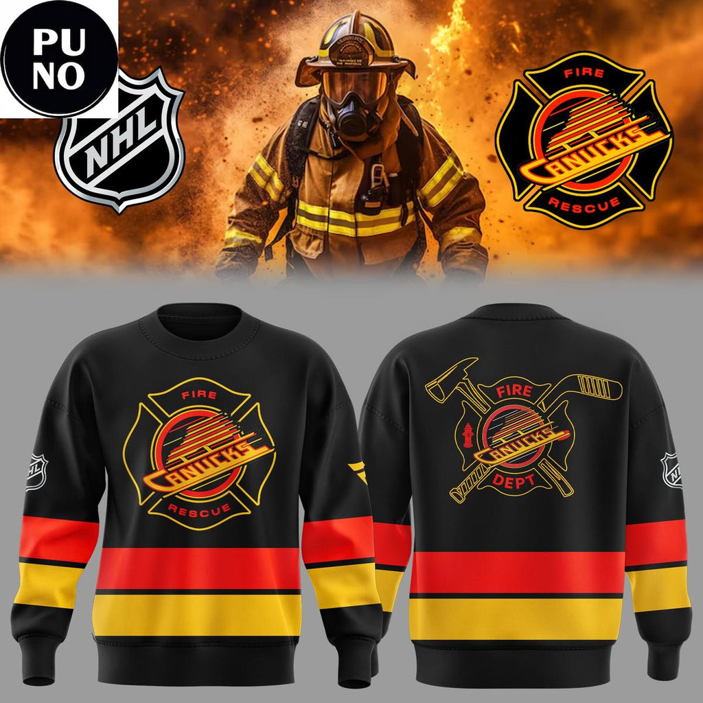 Vancouver Canucks Firefighter Night 2026 Hoodie Shirt