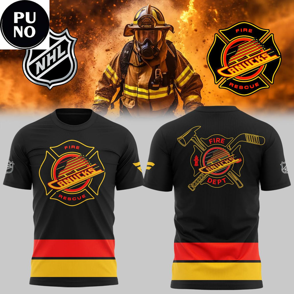 Vancouver Canucks Firefighter Night 2026 Hoodie Shirt