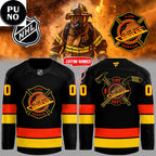 Vancouver Canucks Firefighter Night 2026 Personalized Hockey Jersey