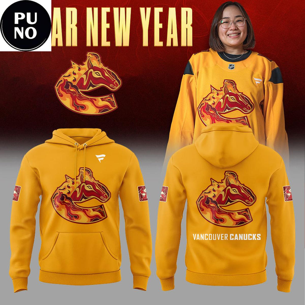 Vancouver Canucks Lunar New Year 2026 Year Of The Horse Hoodie T-Shirt