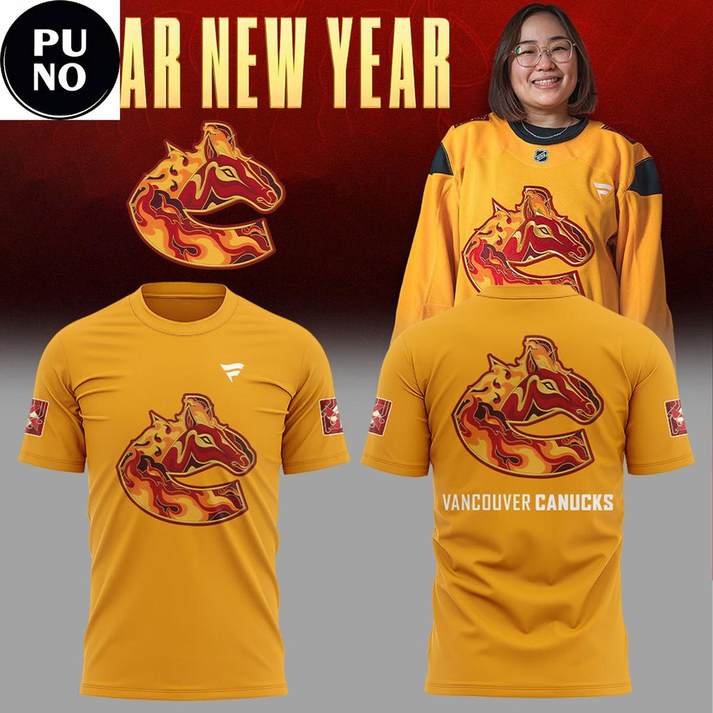 Vancouver Canucks Lunar New Year 2026 Year Of The Horse Hoodie T-Shirt