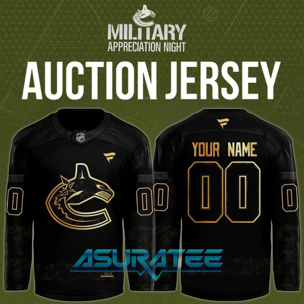 Vancouver Canucks Military Appreciation Night Hockey Jersey 2025