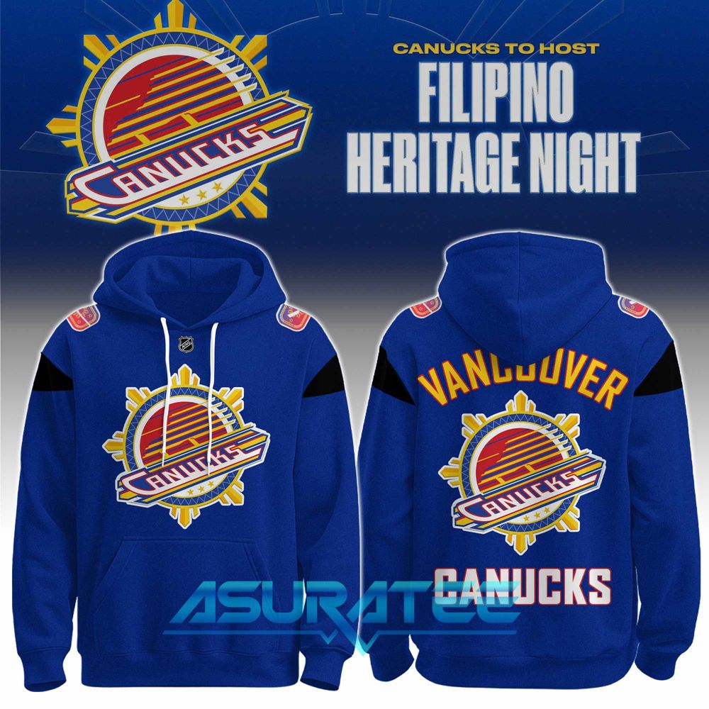 Vancouver Canucks x Filipino Heritage Night 2025 Hoodie, Cap