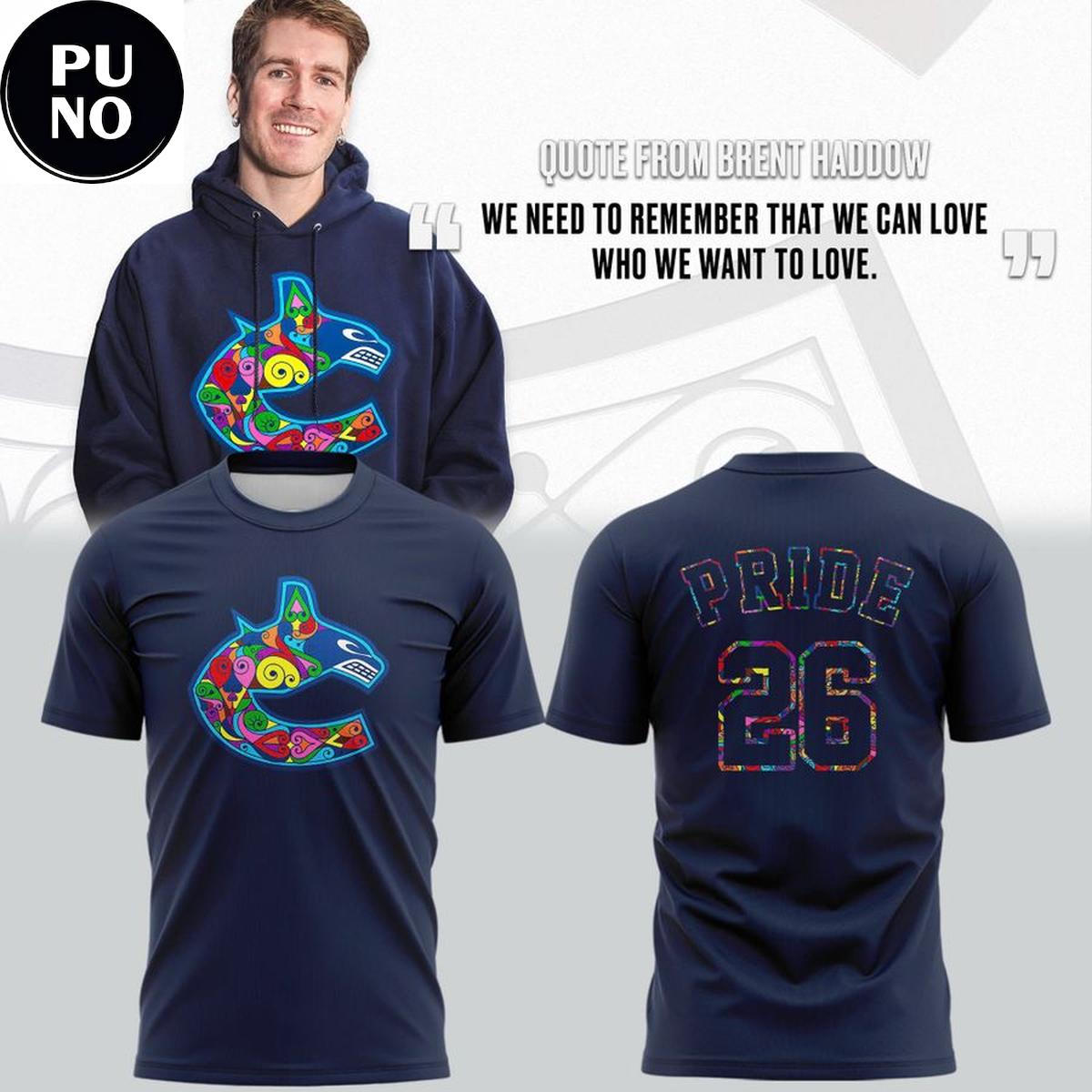 Vancouver Canucks x Pride 26 Hoodie T-Shirt