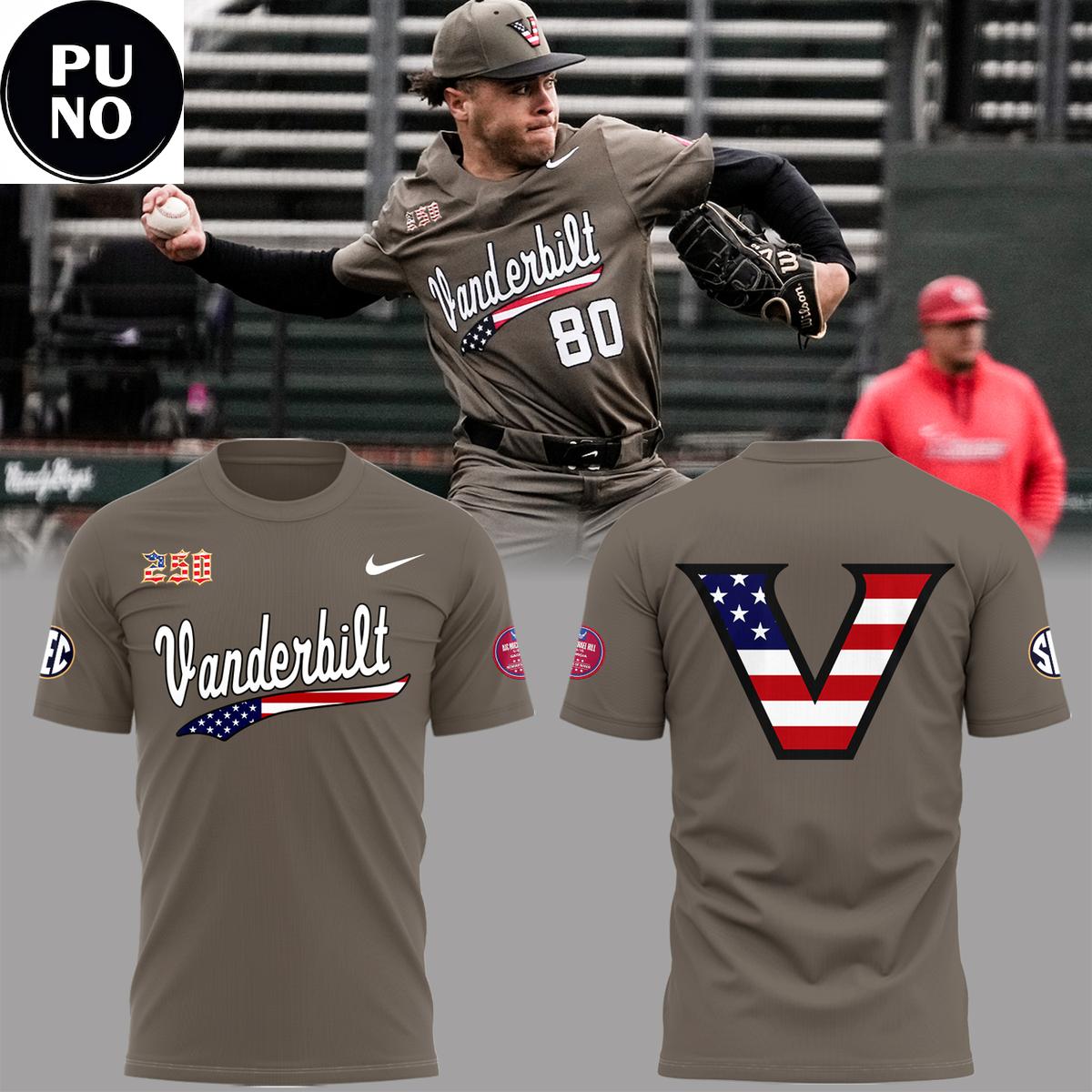 Vanderbilt Commodores 2026 Salute To Service USA Military Hoodie T-Shirt