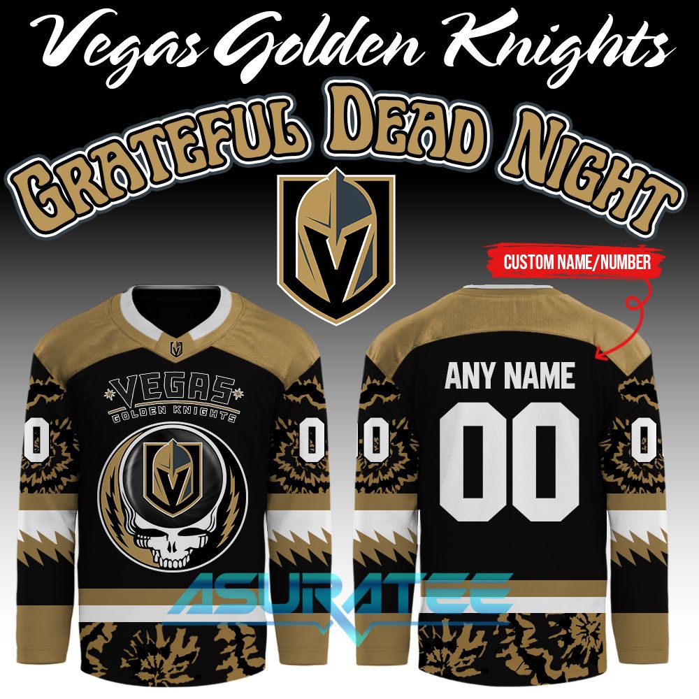 Vegas Golden Knights x Grateful Dead Night Collab 2026 Hockey Jersey