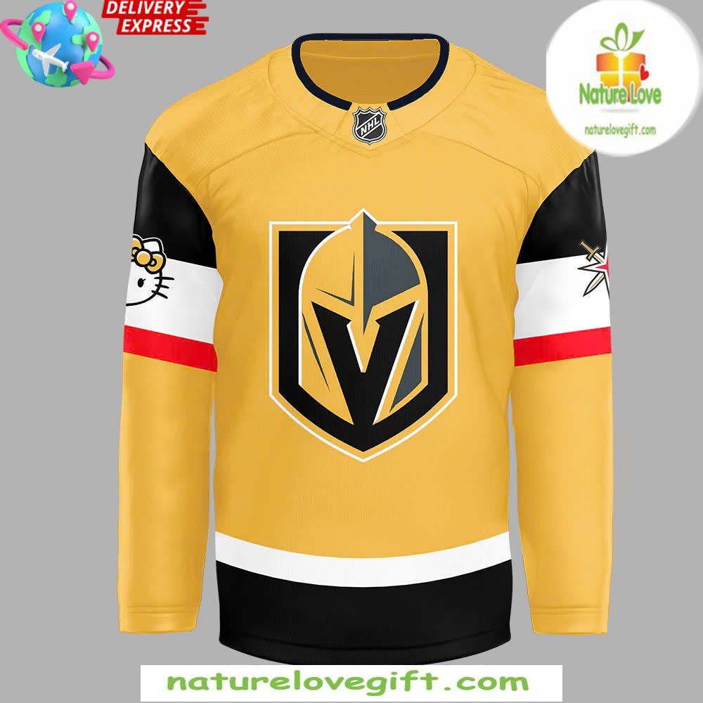 Hello Kitty Vegas Golden Knights 50th Anniversary Hockey Jersey