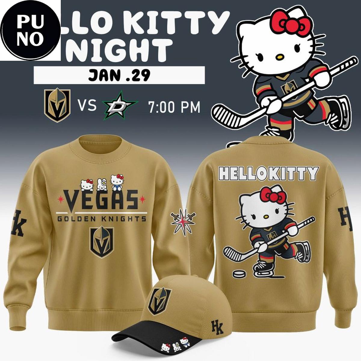 Vegas Golden Knights x Hello Kitty Night 2026 Hoodie Shirt