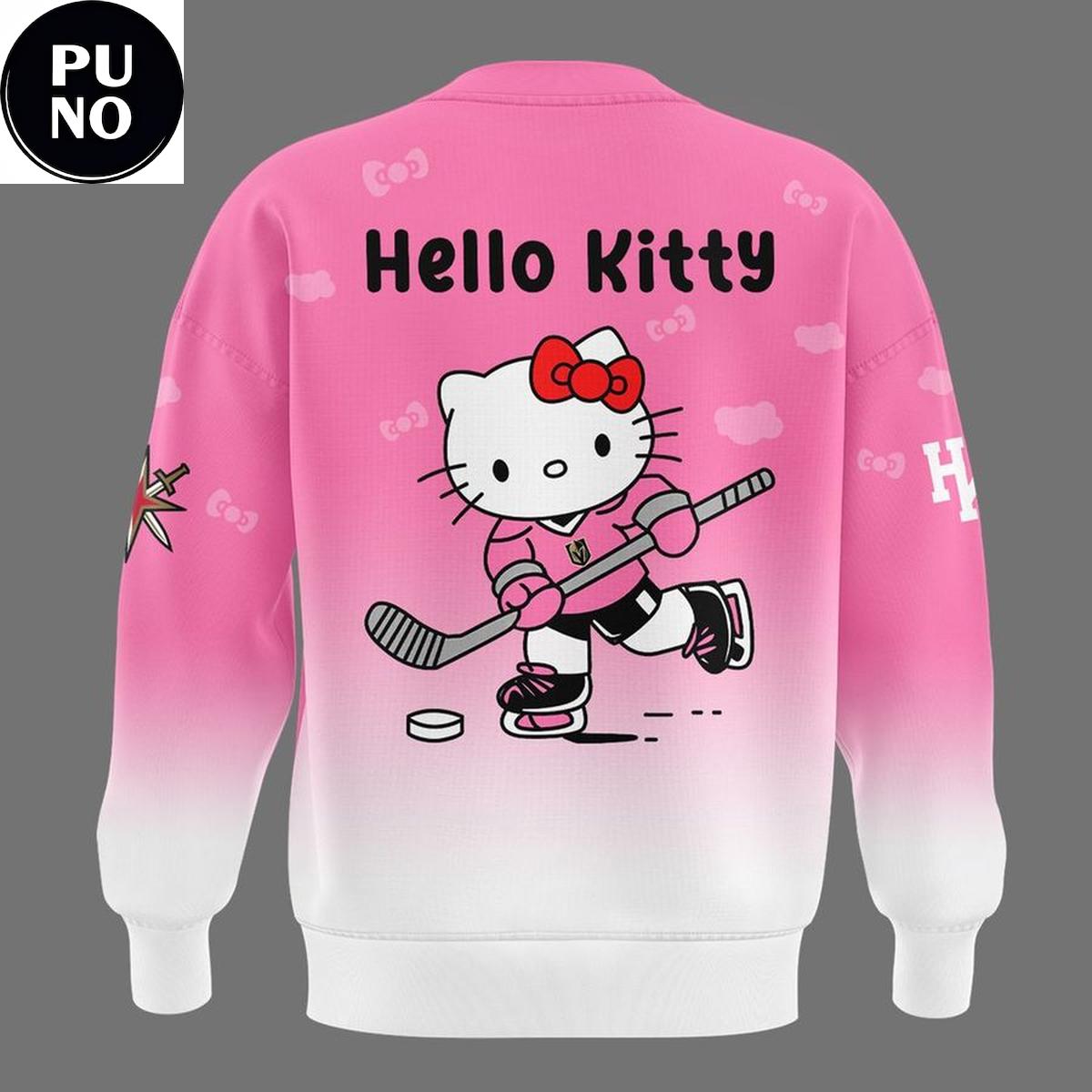 Vegas Golden Knights x Hello Kitty Pink Night 2026 Hoodie T-Shirt