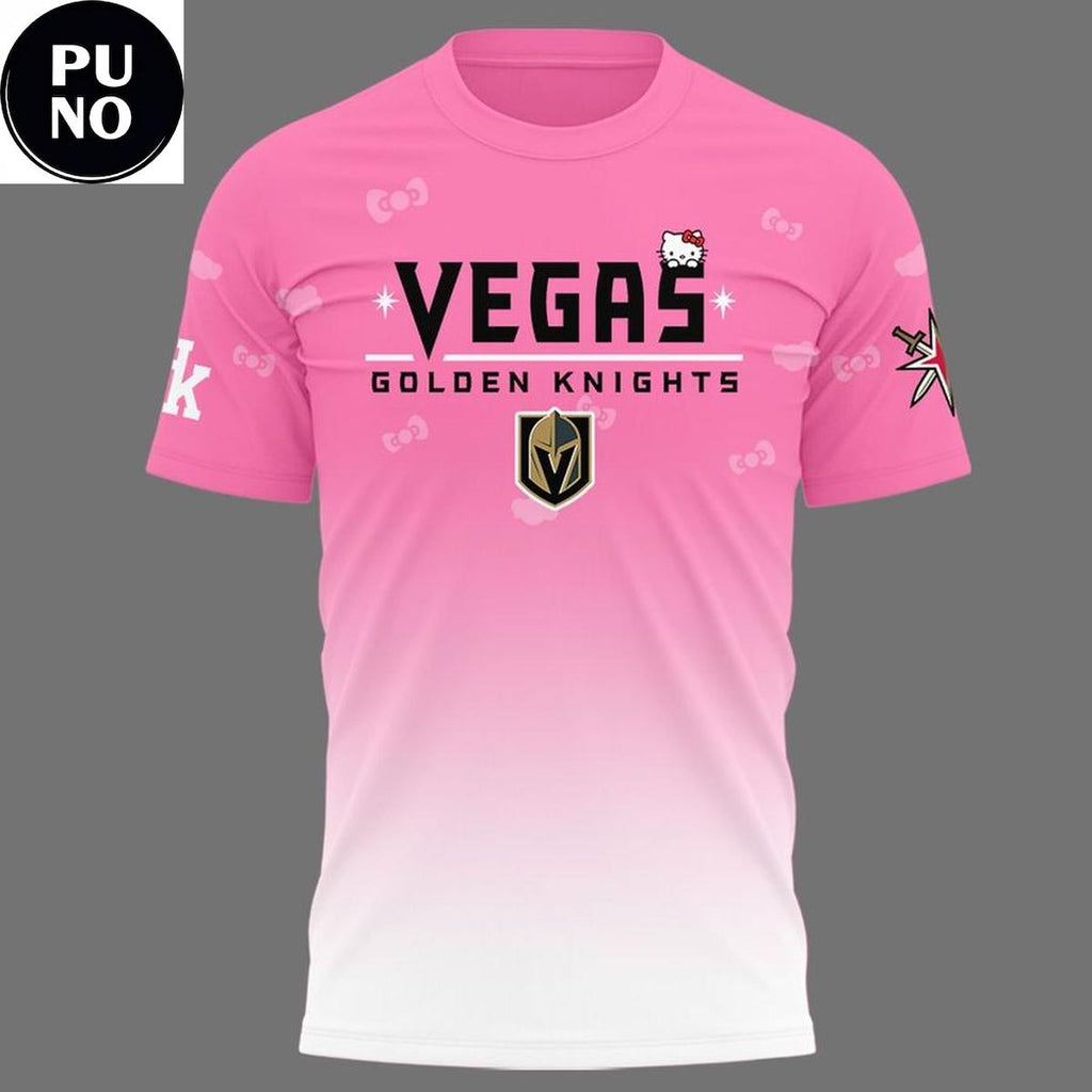 Vegas Golden Knights x Hello Kitty Pink Night 2026 Hoodie T-Shirt