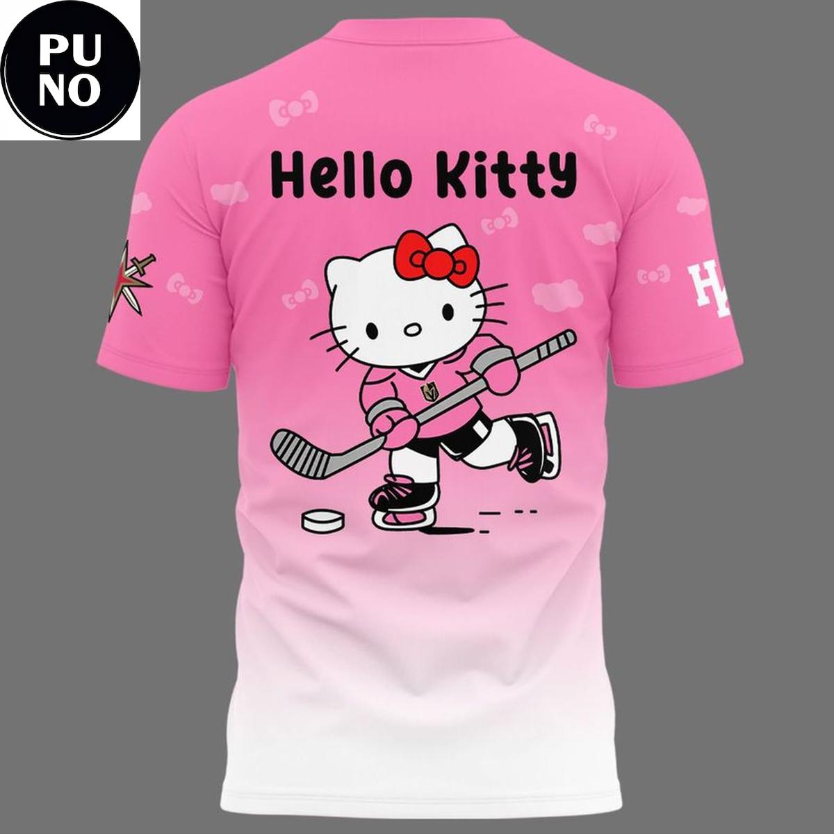 Vegas Golden Knights x Hello Kitty Pink Night 2026 Hoodie T-Shirt