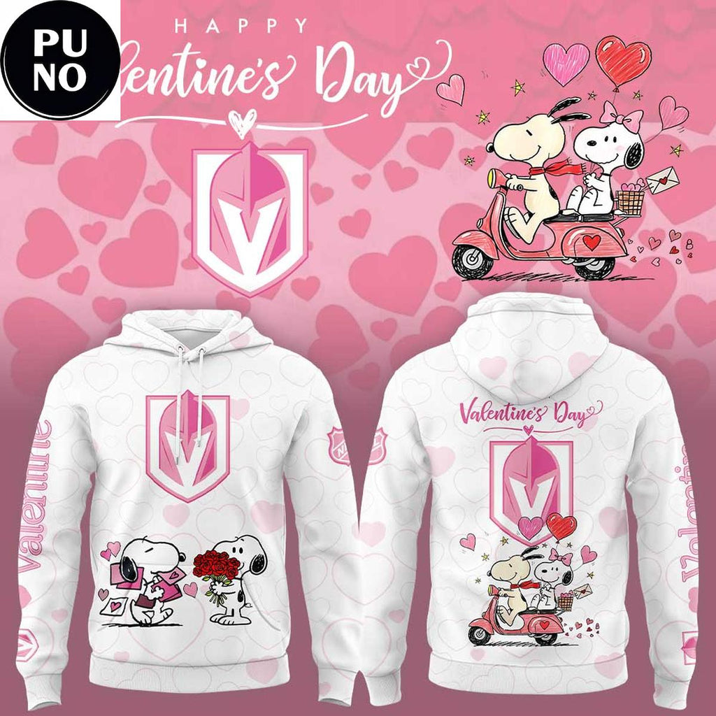Vegas Golden Knights x Peanuts Happy Valentine Day 2026 Hoodie T-Shirt