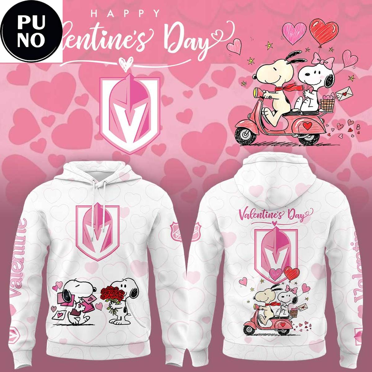 Vegas Golden Knights x Peanuts Happy Valentine Day 2026 Hoodie T-Shirt