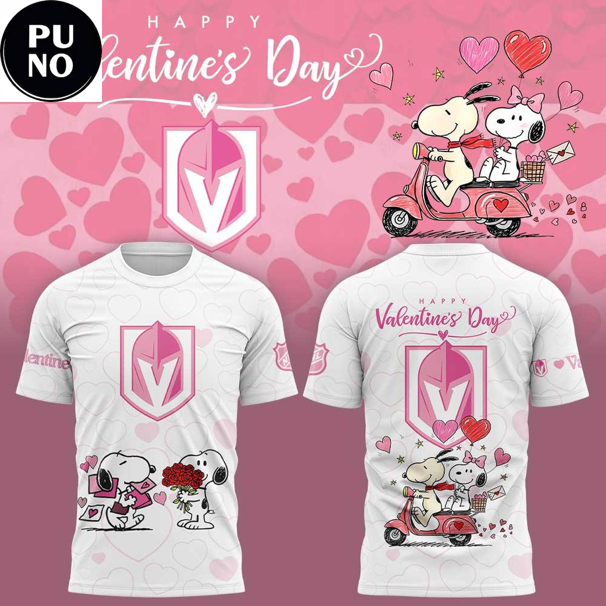 Vegas Golden Knights x Peanuts Happy Valentine Day 2026 Hoodie T-Shirt
