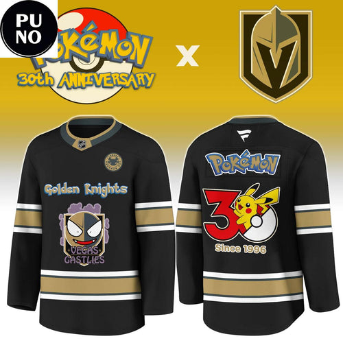 Vegas Golden Knights x Pokemon 30th Anniversary Hockey Jersey