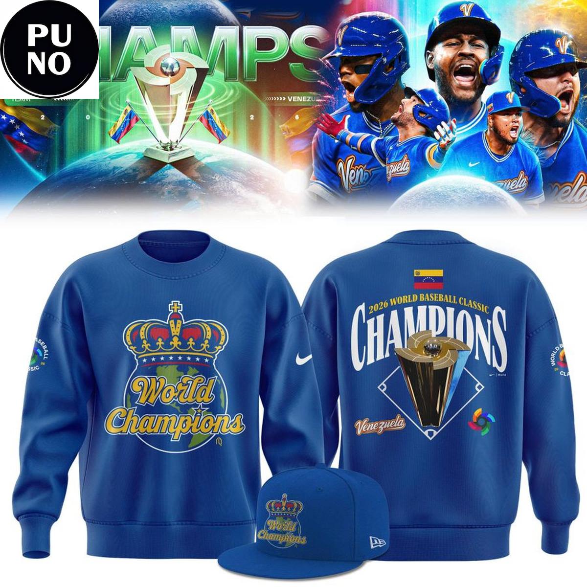 Venezuela Baseball 2026 World Baseball Classic Champions The Crown Hoodie T-Shirt