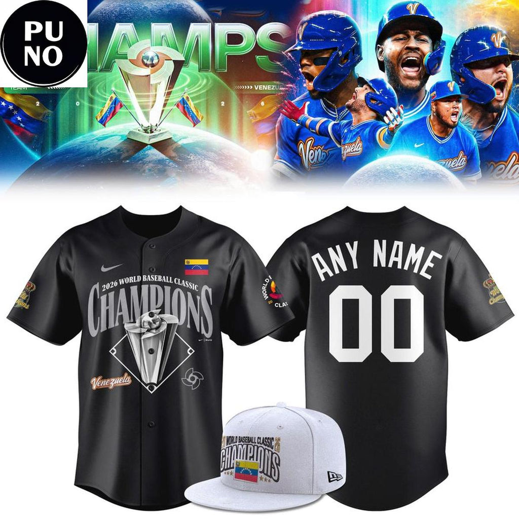 Venezuela Baseball 2026 World Baseball Classic Champions Personalized Baseball Jersey