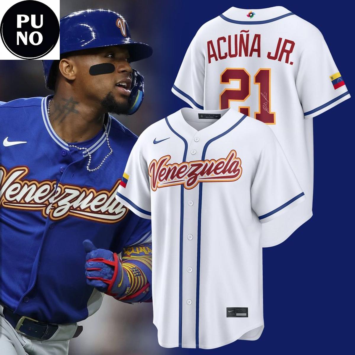 Venezuela Baseball Ronald  Acuña Jr. 2026 World Baseball Classic Baseball Jersey