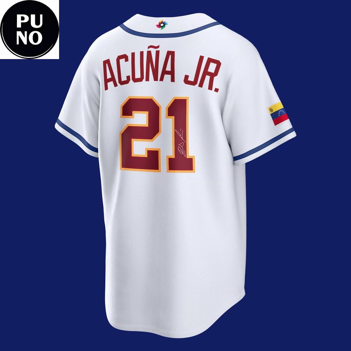 Venezuela Baseball Ronald  Acuña Jr. 2026 World Baseball Classic Baseball Jersey