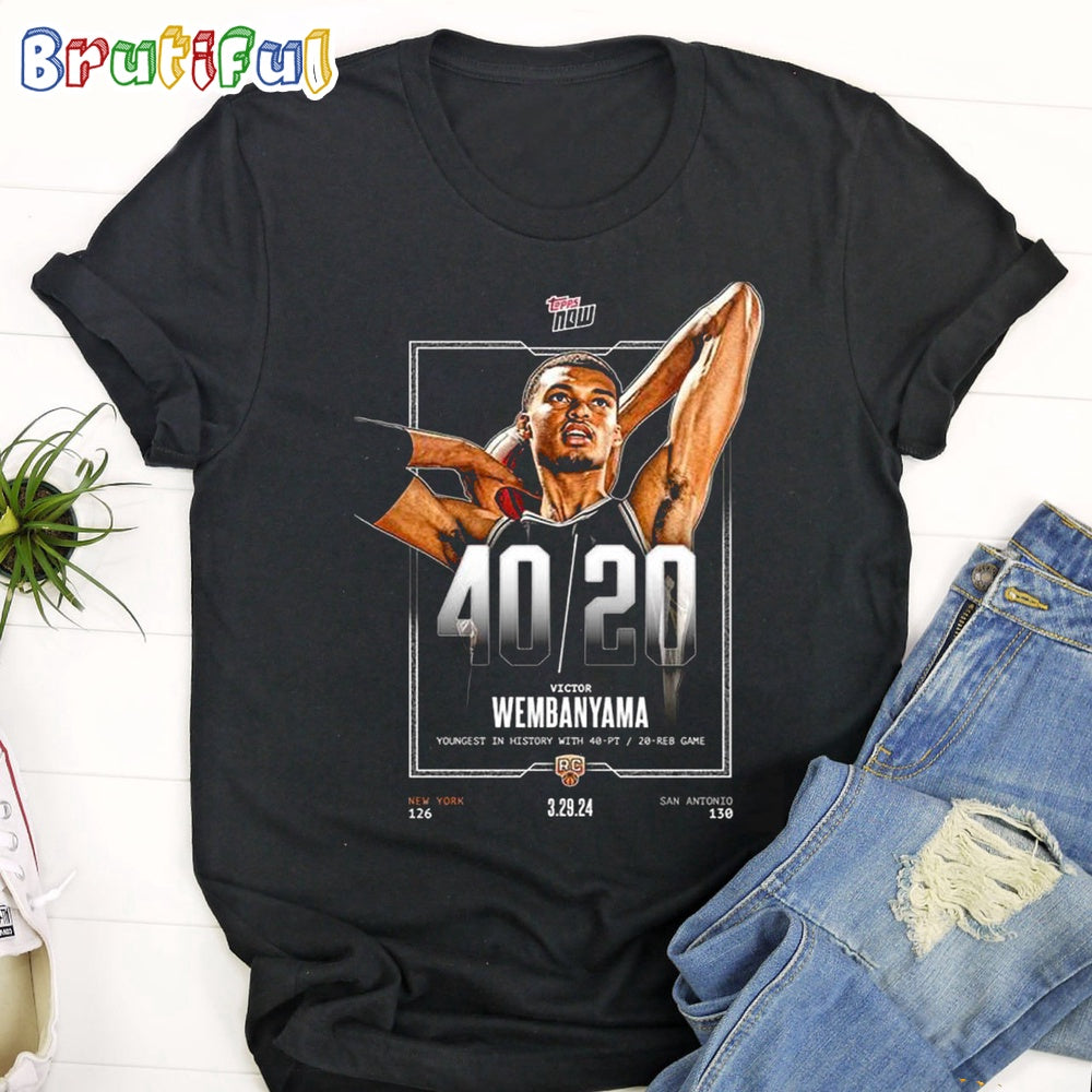 Victor Wembanyama 2024 Topps Now Basketball T Shirt