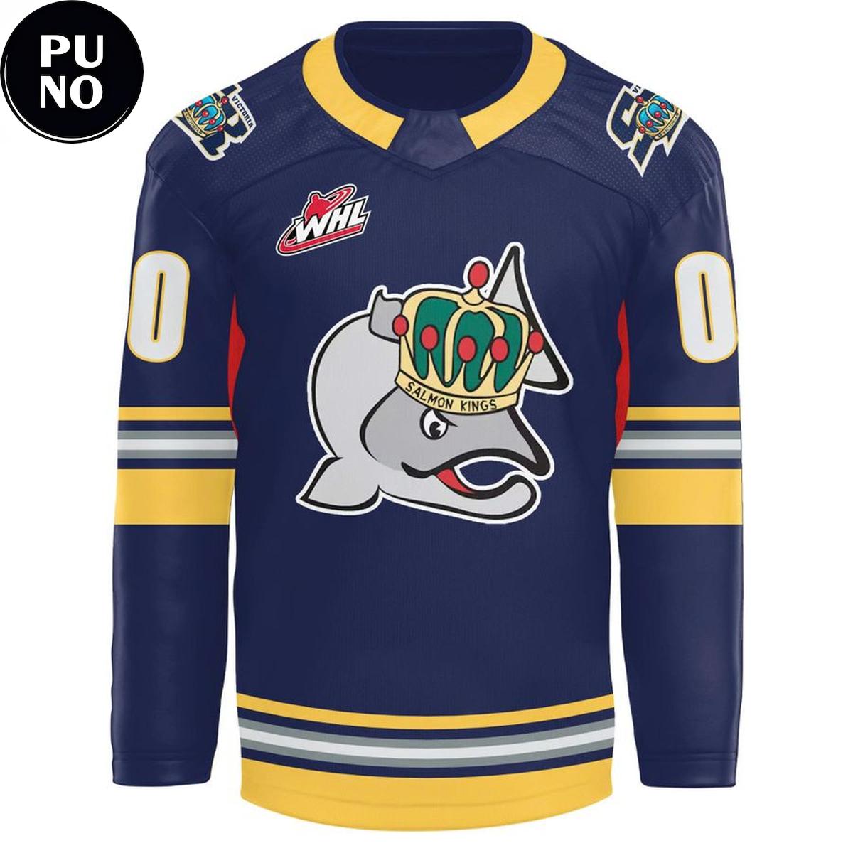 Victoria Royals Salmon Kings Throwback Salmon Kings Night 2026 Personalized Hockey Jersey