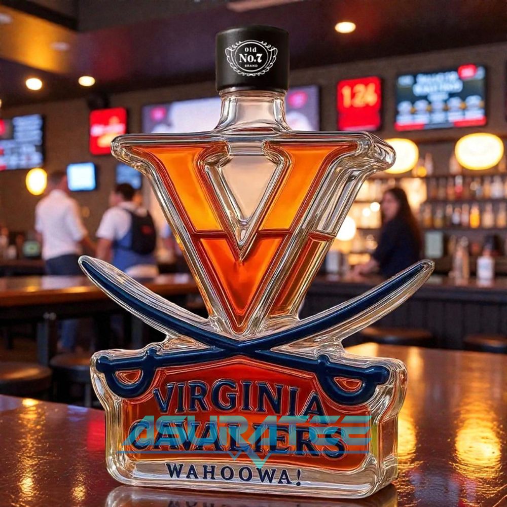 Virginia Cavaliers Wahooowa Whiskey Bottle