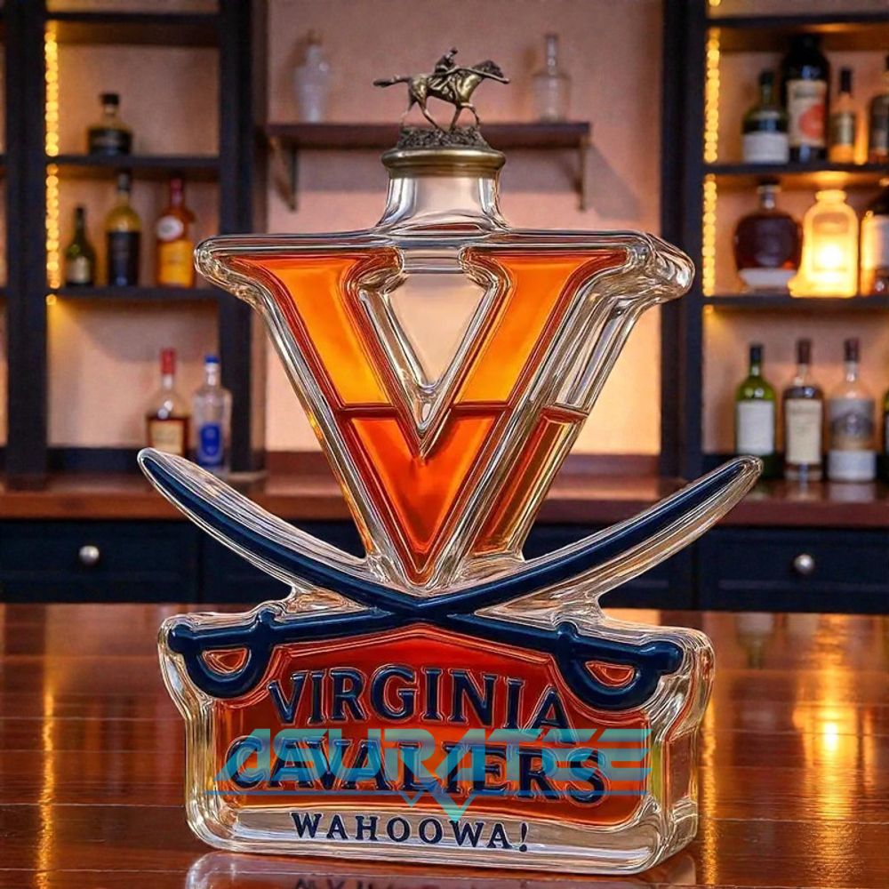 Virginia Cavaliers Wahooowa Whiskey Bottle
