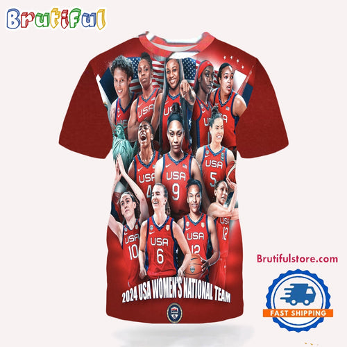 WNBA 2024 USA Women’s Nationnal Team 3D Shirt