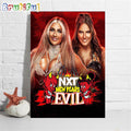 WWE NXT New Years Evil Tiffany Stratton Vs Fallon Henley Wall Art Poster Canvas