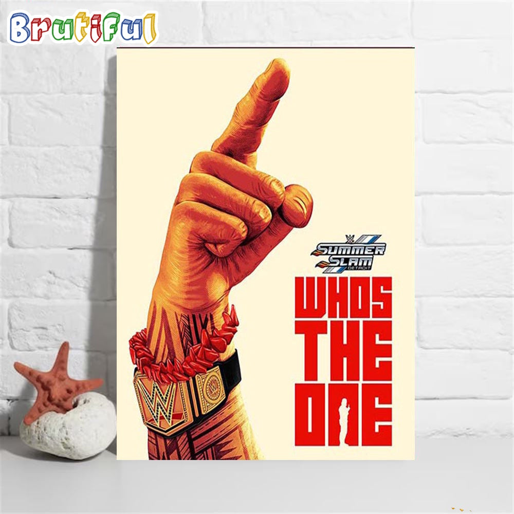 WWE Summer Slam Detroit 2023 With Hand Wall Art Poster Canvas