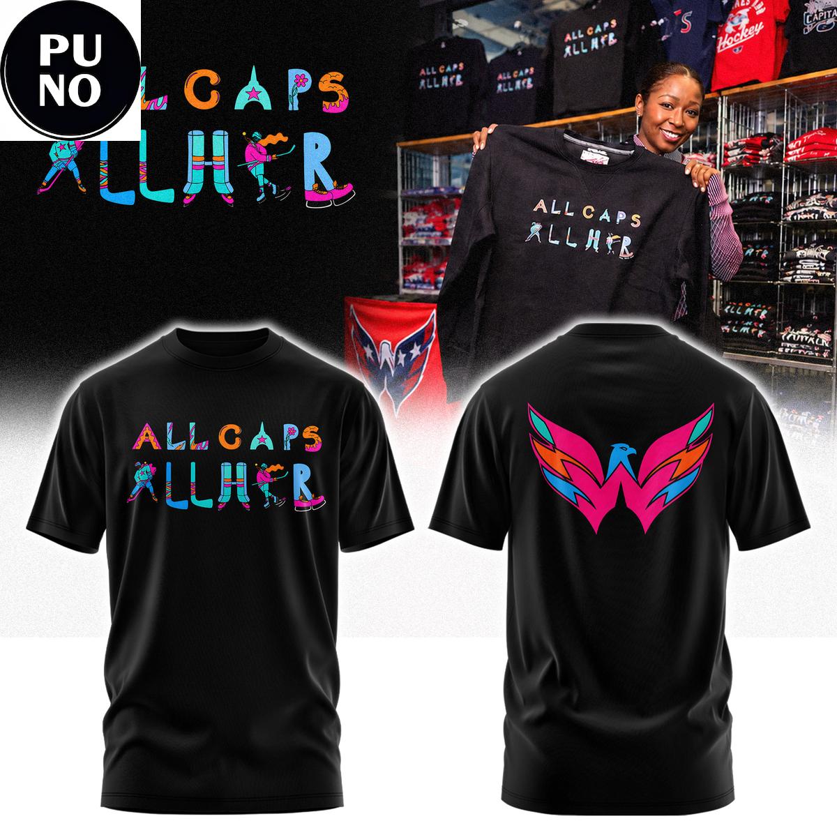 Washington Capitals 2026 All Caps All Her Summer Camp Hoodie T-Shirt