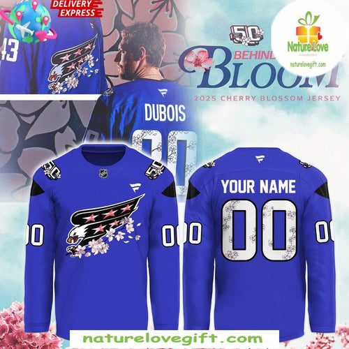 Washington Capitals 50th Anniversary Cherry Blossom Hockey Jersey Limited Edition
