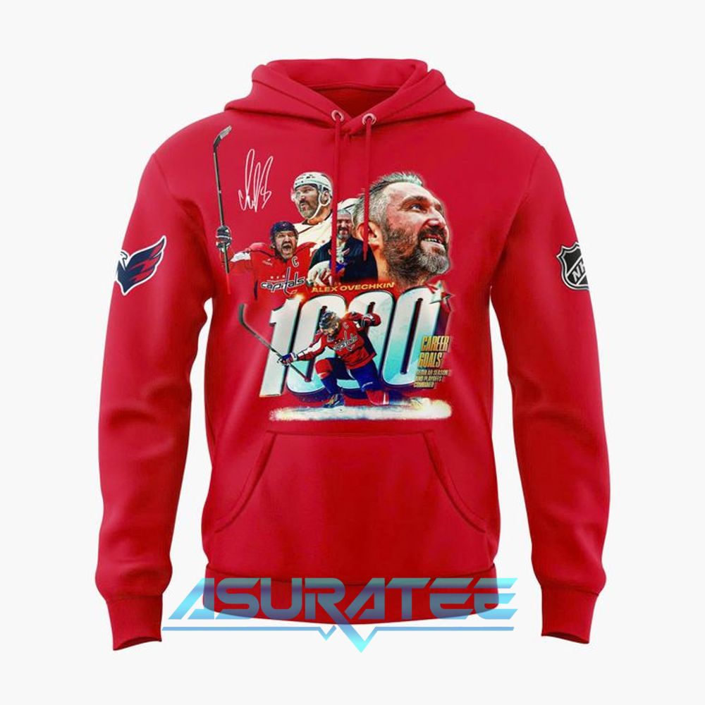 Washington Capitals Alex Ovechkin 1000 Career Goals Milestone Hoodie Set